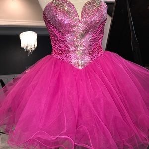 Sherri Hill Hot Pink cocktail dress